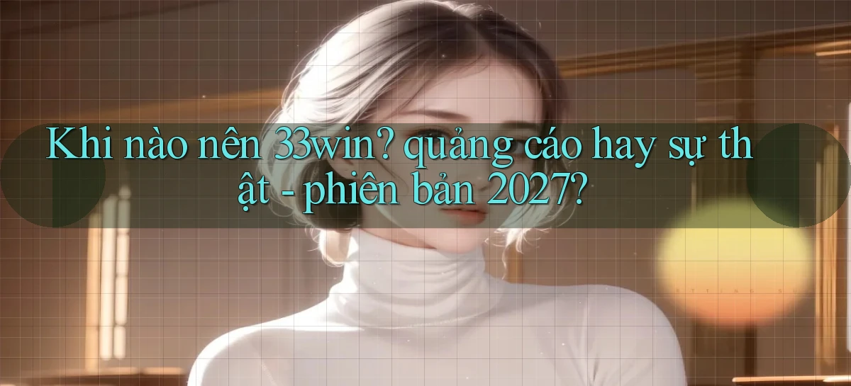 Khi nào nên 33win quảng cáo hay sự thật   phiên bản 2027
