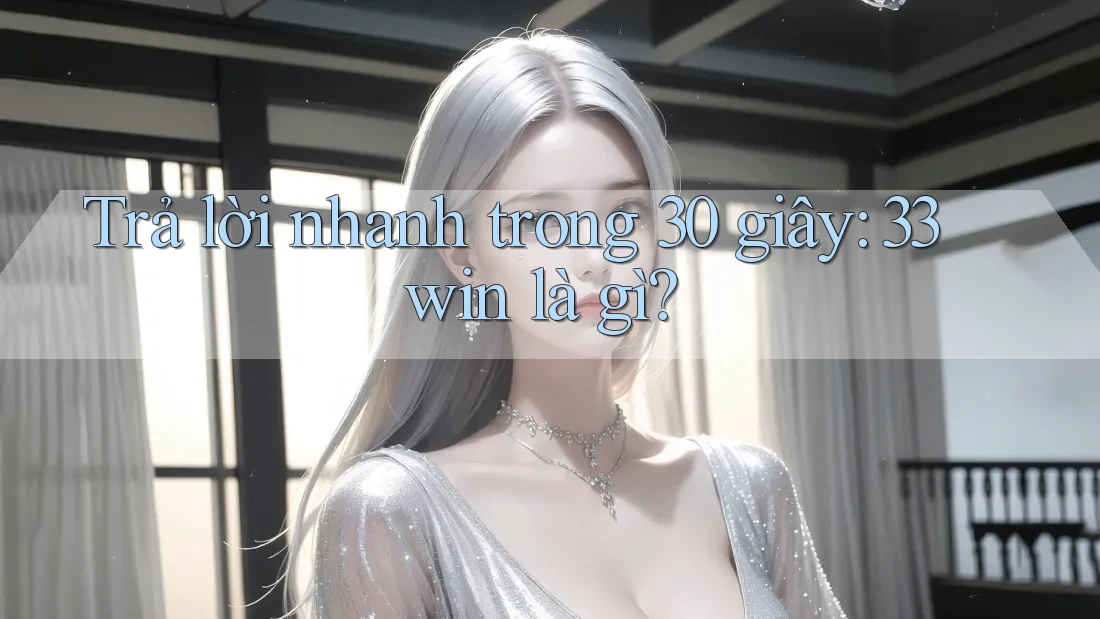 Trả lời nhanh trong 30 giây: 33win là gì? Trả lời nhanh trong 30 giây: 33win là gì?